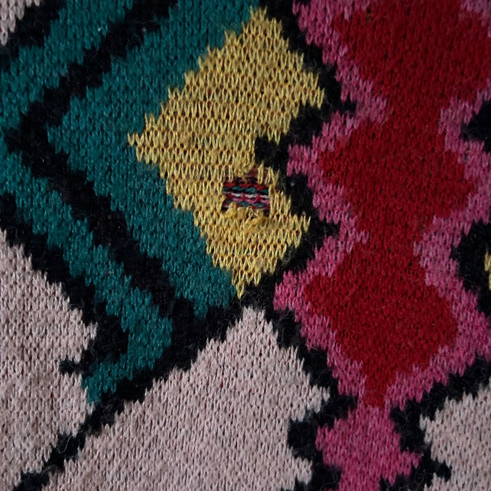 Colorful Geometric Knit Sweater